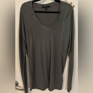 BCBG MaxAzria gray long sleeve top